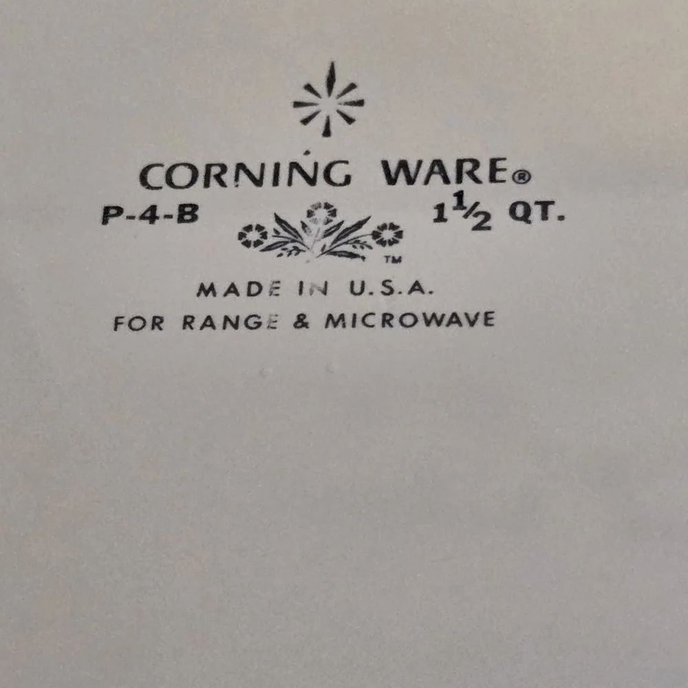 Corningware Cornflower Blue Meat Rectangle Loaf Pan Casserole Dish P-4-B USA